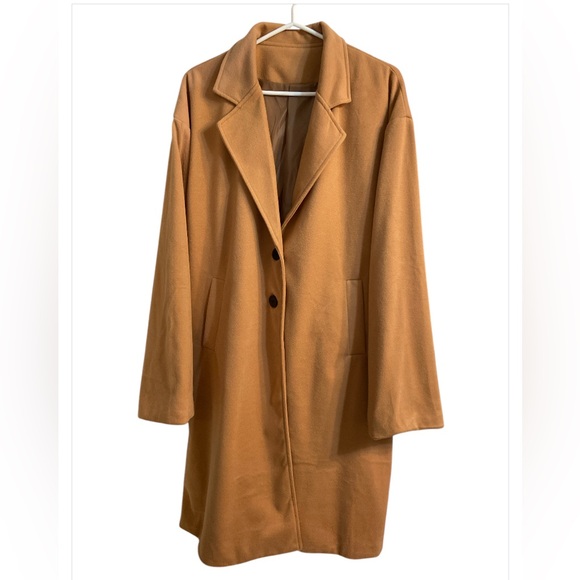 3X SHEIN Curve Camel Light Weight Coat - Picture 3 of 10
